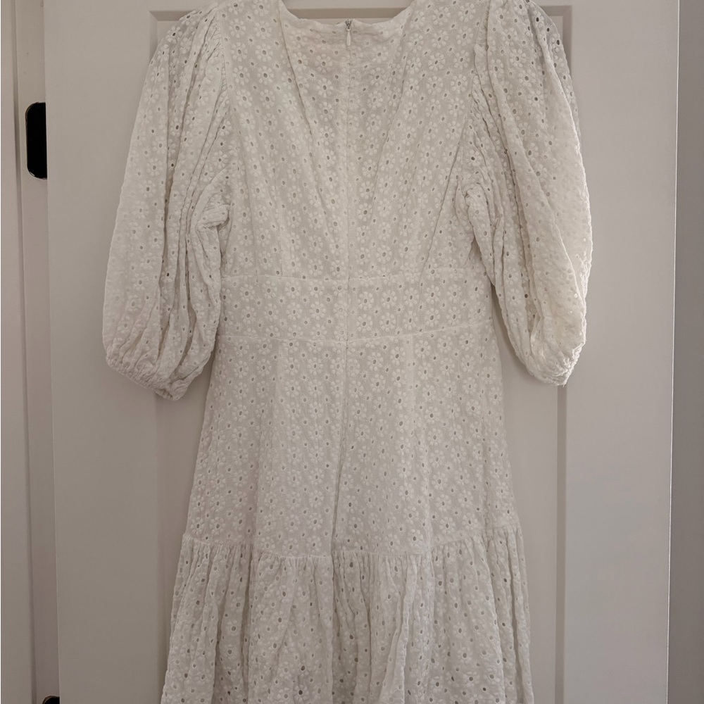 Showpo White Eyelet Mini Dress - Picture 2 of 2